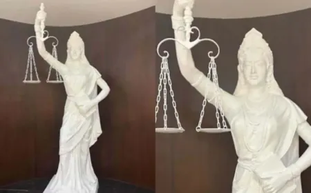 न्याय की देवी की मूर्ति में ऐतिहासिक बदलाव: आंखों से पट्टी हटी, हाथ में अब संविधान