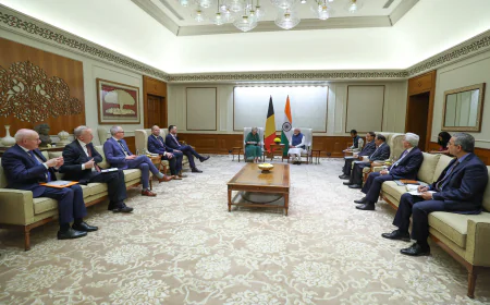 प्रधानमंत्री नरेंद्र मोदी ने बेल्जियम की राजकुमारी एस्ट्रिड से मुलाकात की