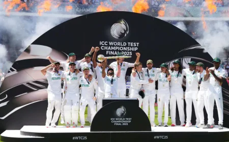साउथ अफ्रीका ने रचा इतिहास: वर्ल्ड टेस्ट चैंपियनशिप फाइनल में ऑस्ट्रेलिया को 5 विकेट से हराया