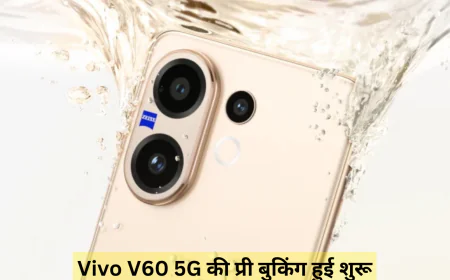 Vivo V60 5G हुआ लॉन्च टेक्नोलॉजी और स्टाइल का परफेक्ट कॉम्बिनेशन , जानें कीमत और फीचर्स